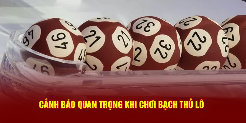 Cảnh báo quan trọng khi chơi bạch thủ lô 